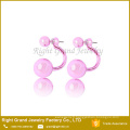 Double boule de Disco Pearl Earring Studs